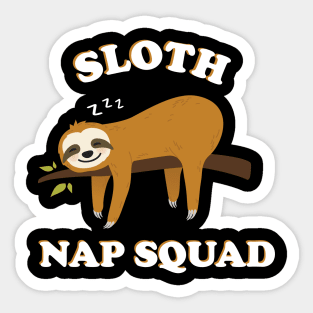 Funny Sloth Napping Squad Spirit Animal Gift Sticker